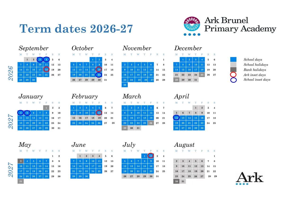 Ark Brunel Primary Academy term dates