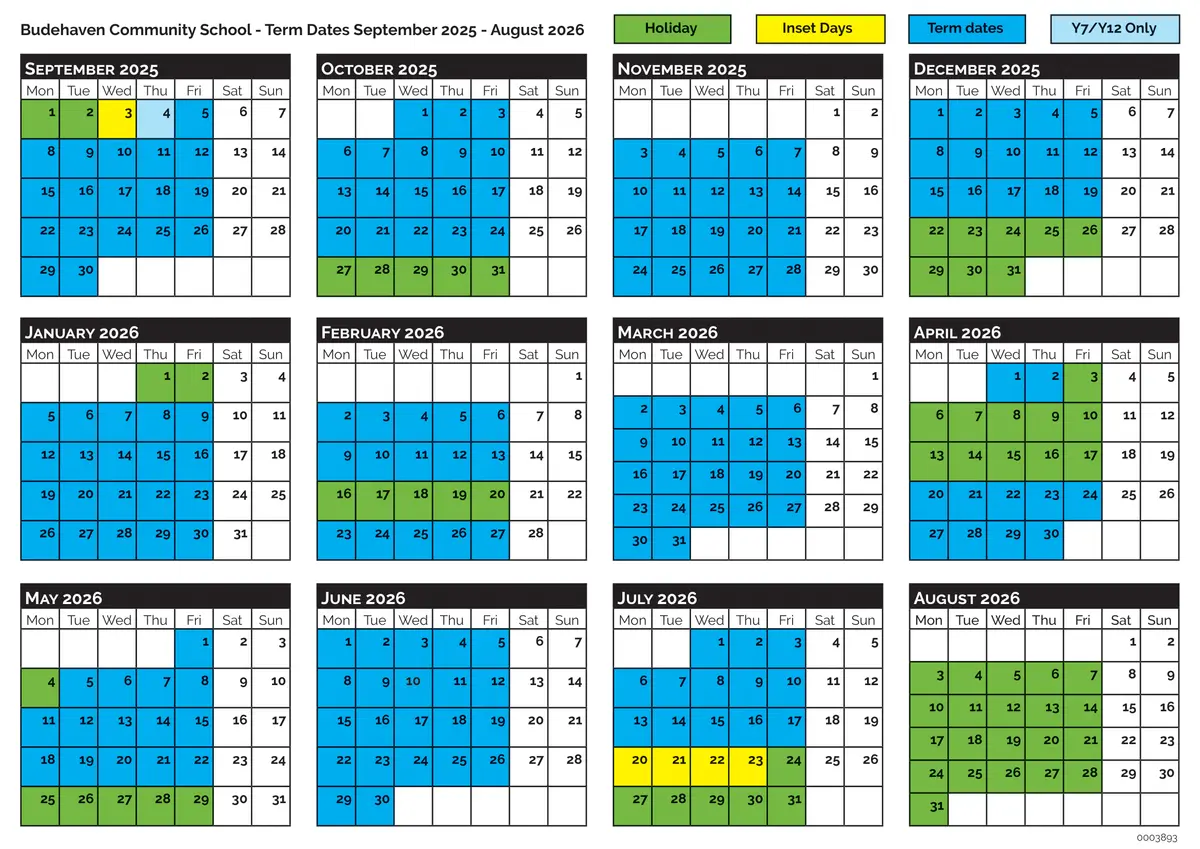 Budehaven Community School term dates