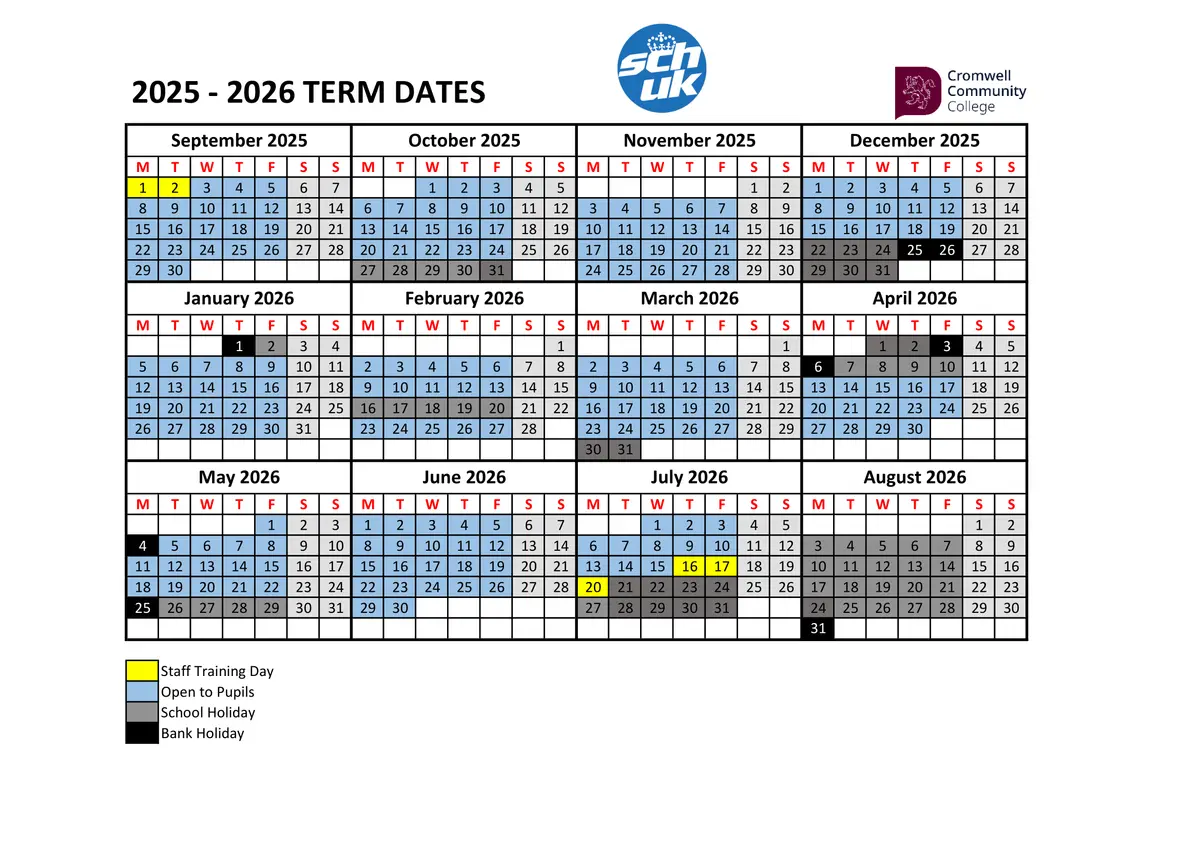 Cromwell Community College term dates