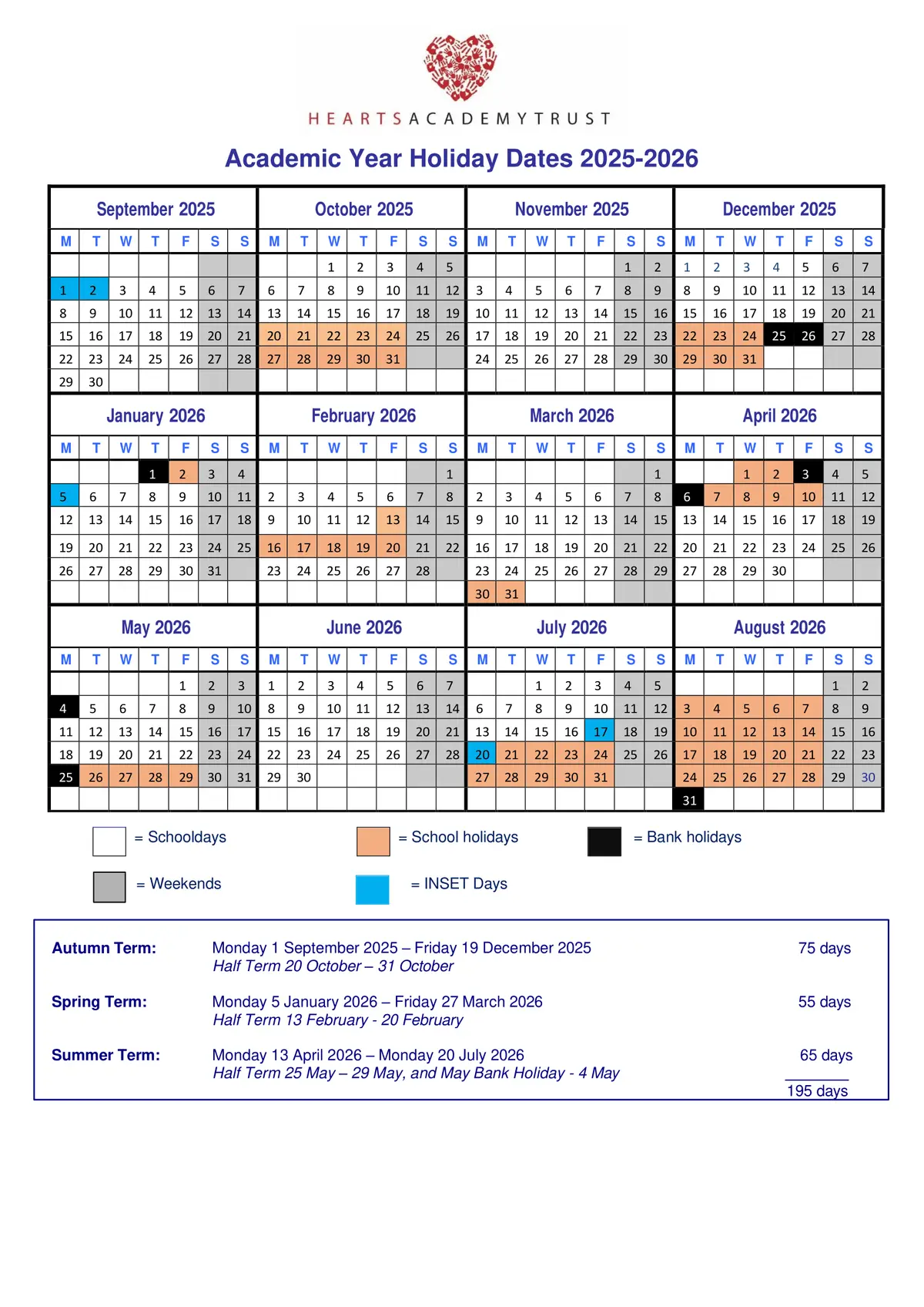 Hereward Primary School term dates