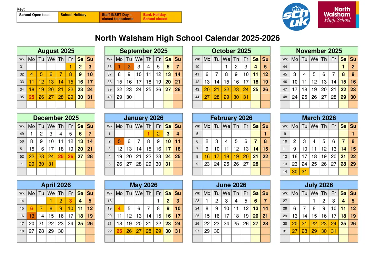 North Walsham High School term dates