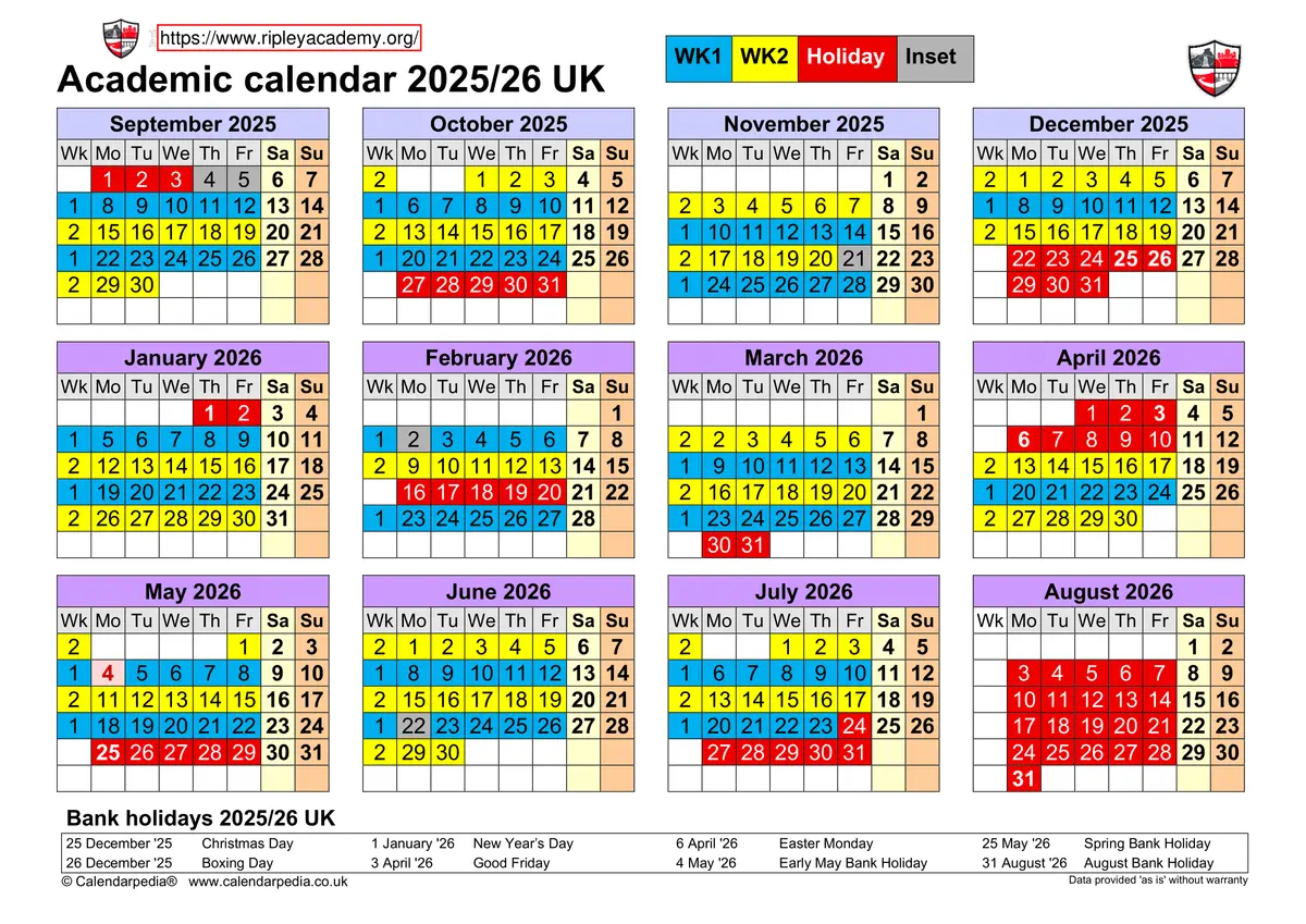 The Ripley Academy term dates