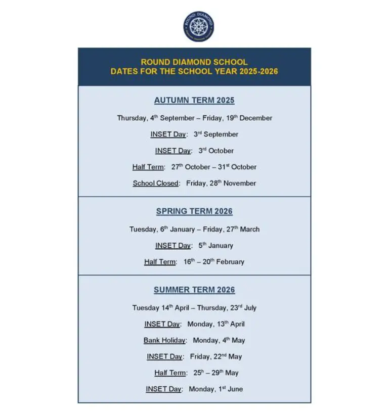 Round Diamond Primary School term dates