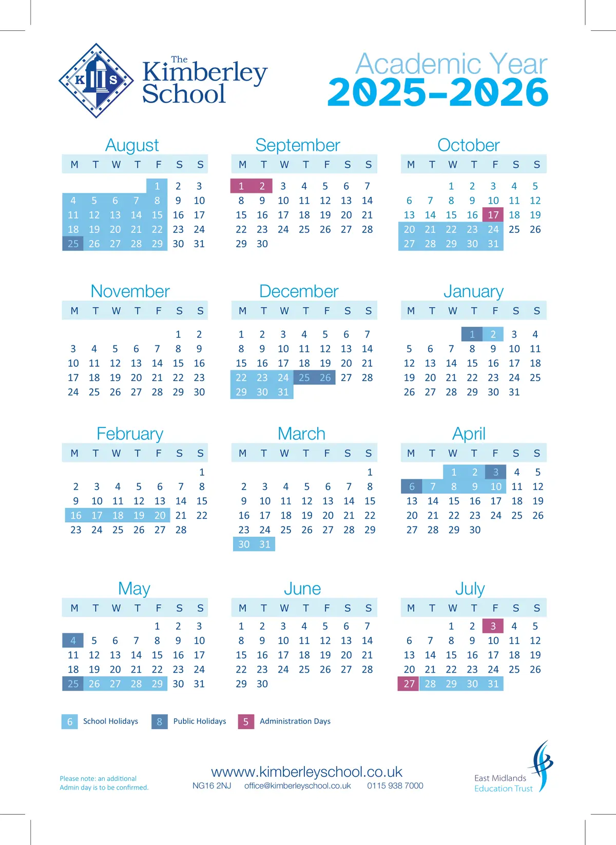 The Kimberley School term dates
