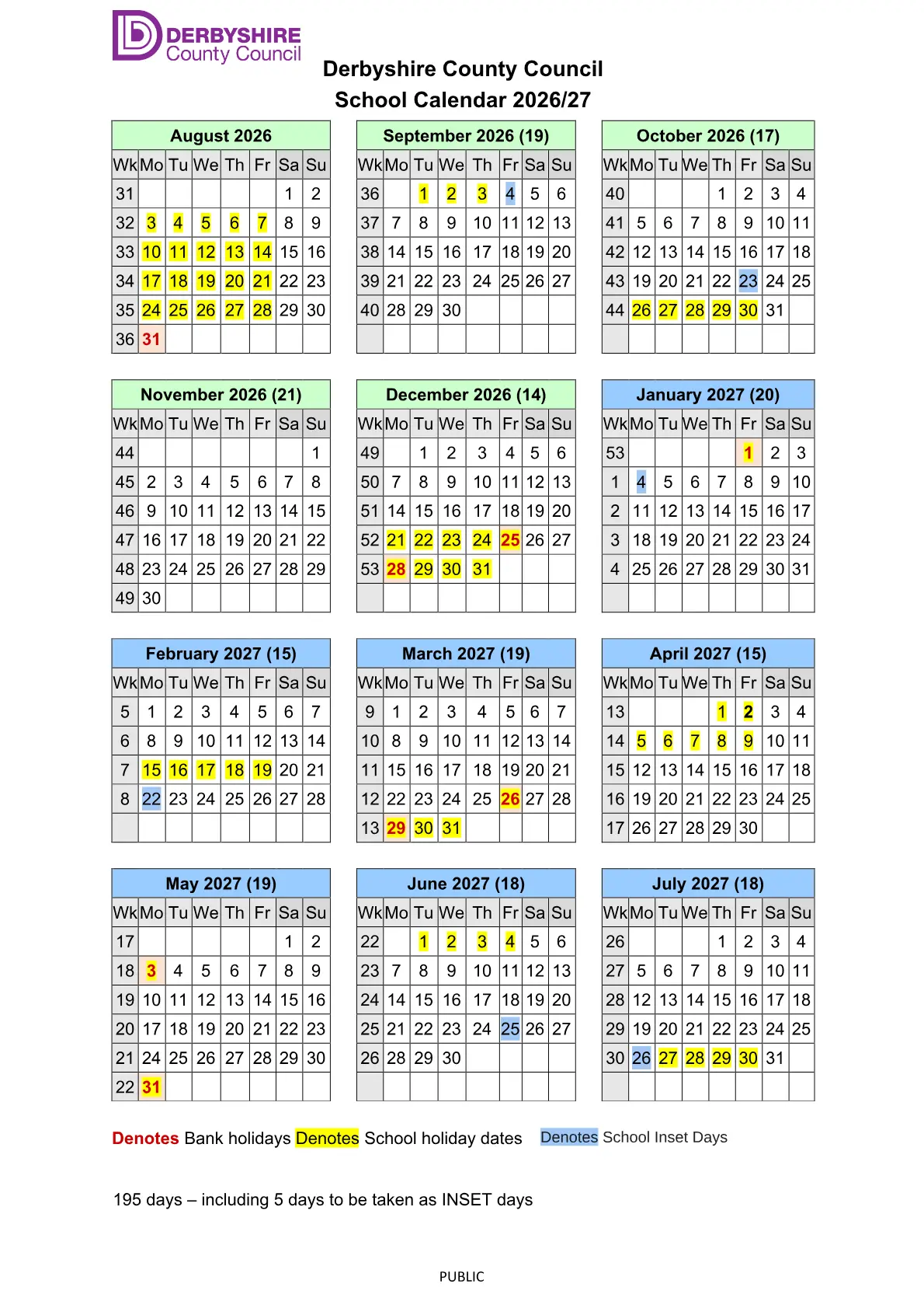 Buxton Community School term dates