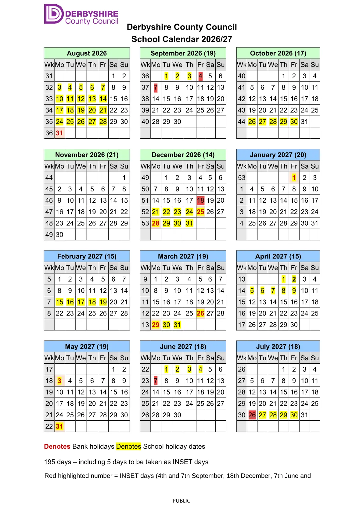 Dallimore Primary & Nursery School term dates