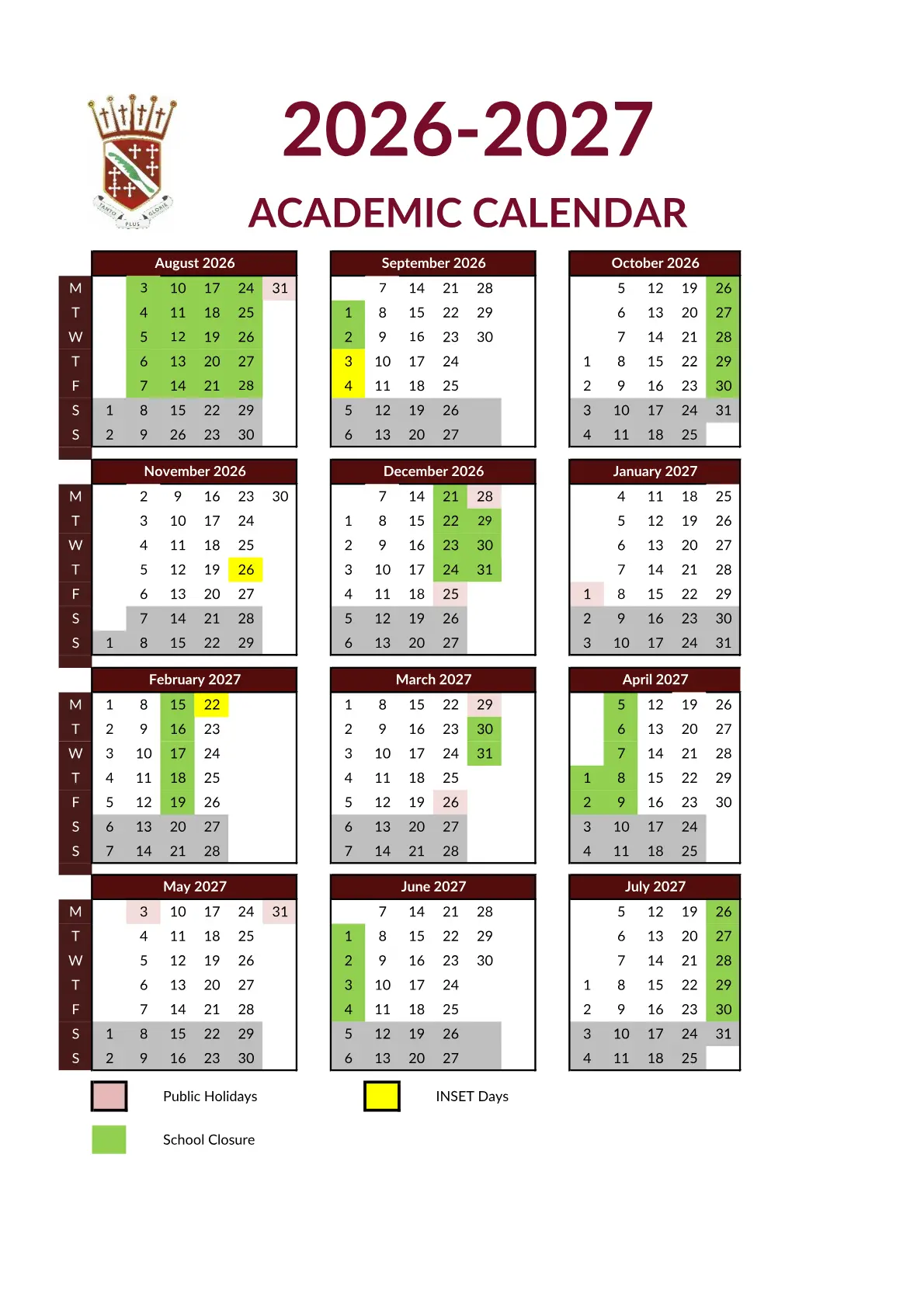 St Philip Howard Catholic Voluntary Academy term dates